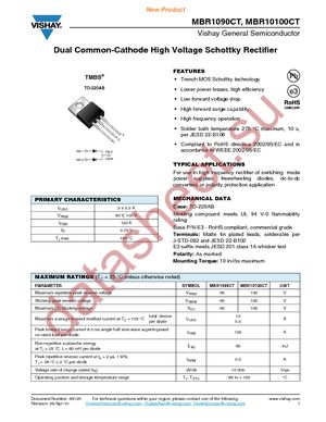 MBR1090CT-E3/4W datasheet  